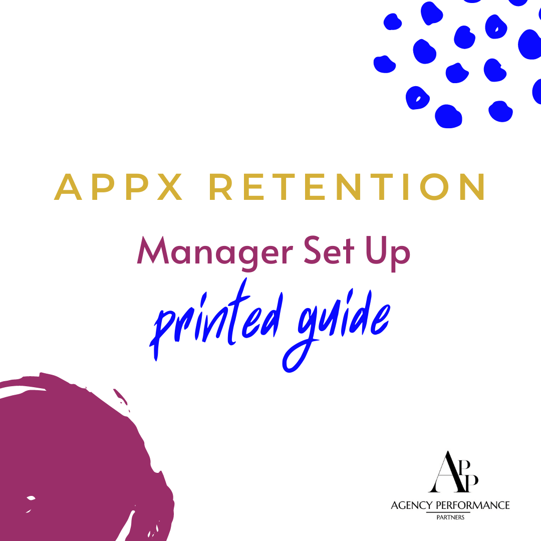 Agency Performance Pack Training Adds Ons AppX Retention Printed